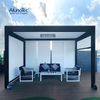 12' X 16' Pergo-Lux Privacy Motorized Louvered Roof with WPC Decking