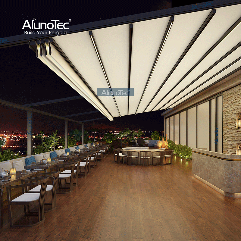 ALUNOTEC Motorised Structure Aluminium White Grey Patio Retractable Cover