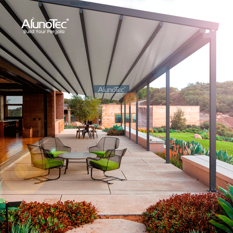 ALUNOTEC Motorised Structure Aluminium White Grey Patio Retractable Cover