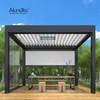 12' X 16' Pergo-Lux Privacy Motorized Louvered Roof with WPC Decking